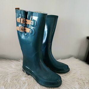 Chooka turquoise rain boots women's size 7